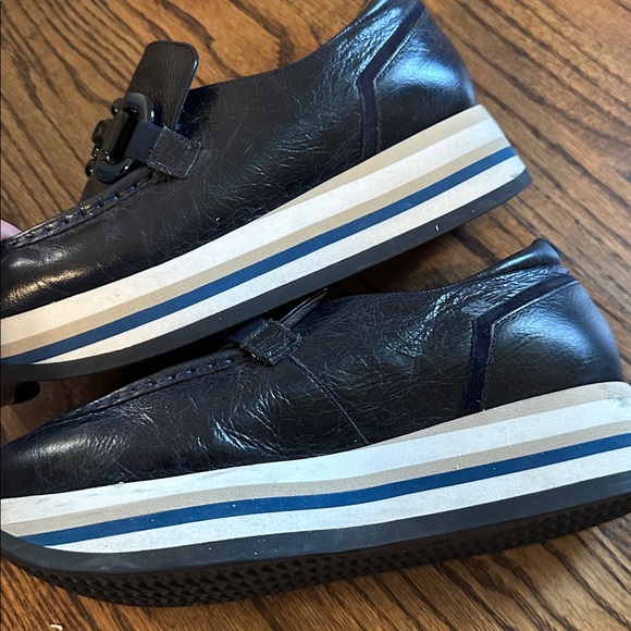 Navy Softwaves arch support platform Loafers - Picture 5 of 12